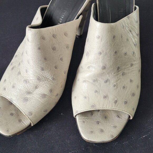 elegant leather open toe mules - Picture 1 of 4